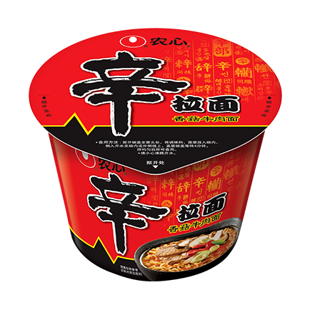 国产农心香菇牛肉面碗面